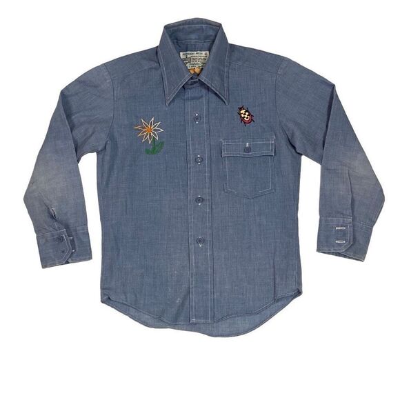 Vintage Kmart Permanent Press Western Cowgirl Embroidered Shirt Girls Size 6 - Picture 1 of 14